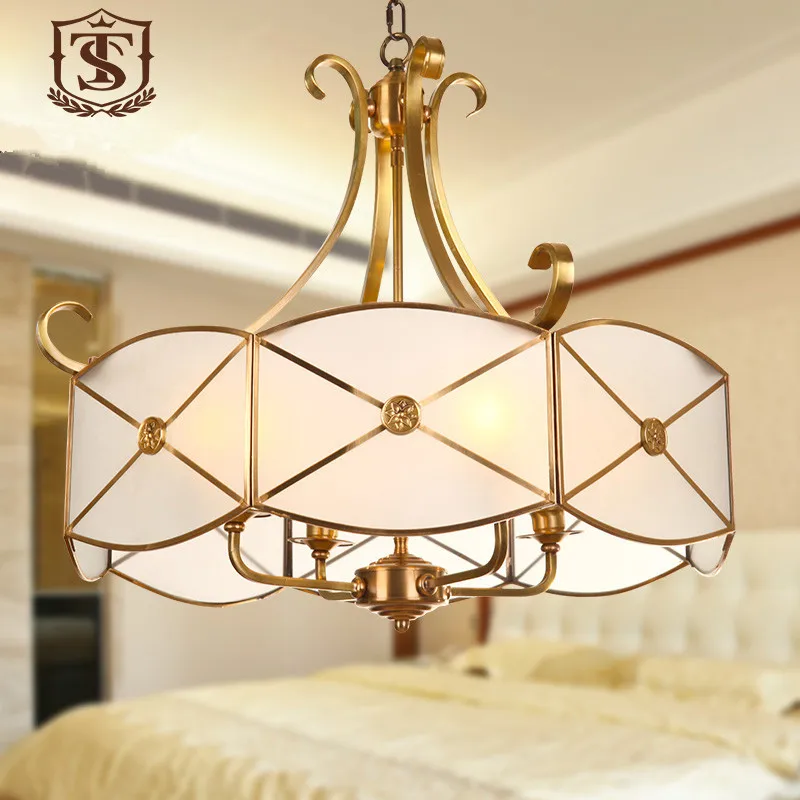 Современный из светодиодов медь подвесной светильник матовое стекло припоя