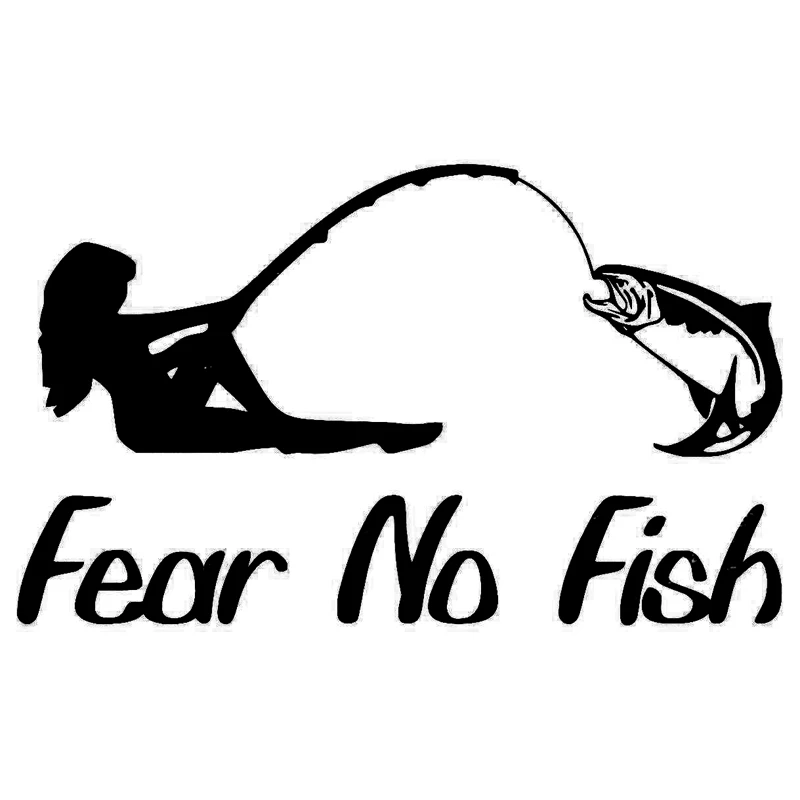 

30 см Fear No Fish модный Декор Наклейка на машину, мотоцикл виниловая наклейка