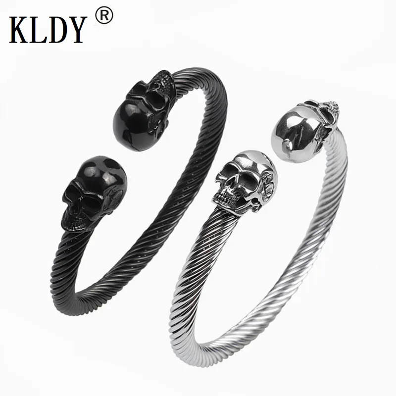 KLDY viking браслет из нержавеющей стали с черепом для мужчин и женщин вечерние
