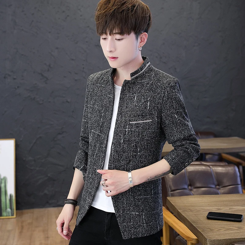 

HO new age season 2020 cultivate one's morality handsome collar suit Recreational youth fashion suits