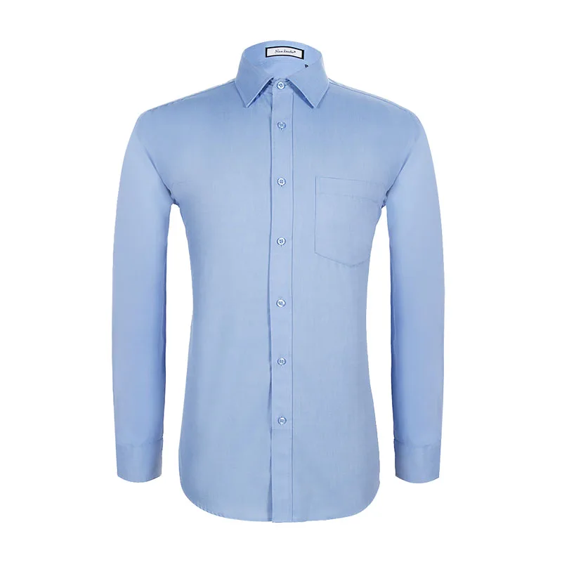 Men Shirt Classic Solid Color Cotton Long Sleeve Normal fit Fashion Business Casual Brand Clothing Social Comfortable Soft | Мужская