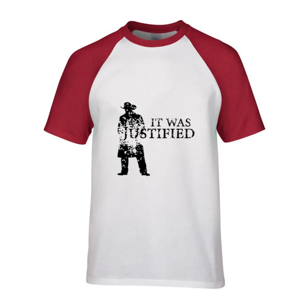 TV Justified Men's T-Shirts Funny Printed Short Sleeve Tshirts Summer Hip Hop Casual Cotton Tops Tees Streetwear free shipping | Мужская