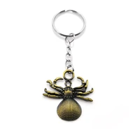 original new fashion high quality spider keychain women key ring alloy men keyholder gift