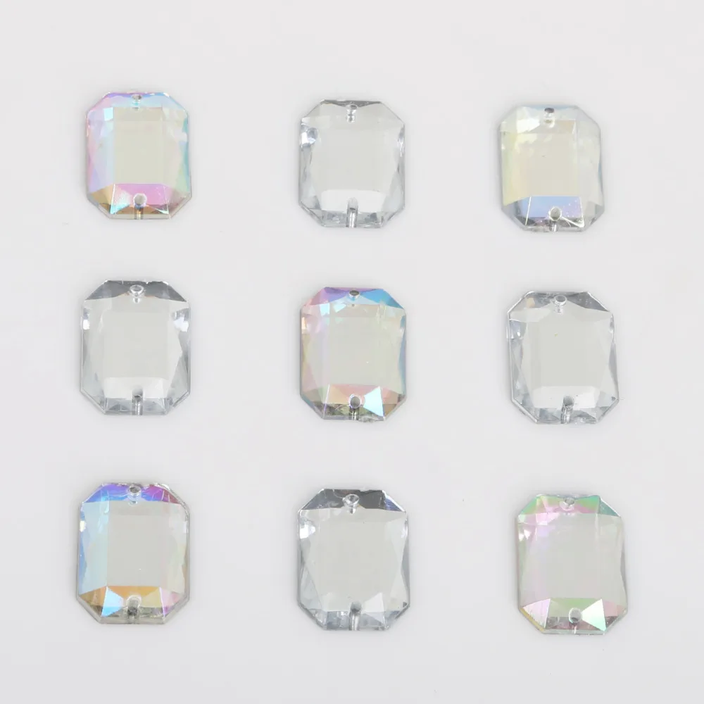 50 шт. акриловые стразы с искусственными кристаллами 13x18 мм|rhinestone sew|flatback