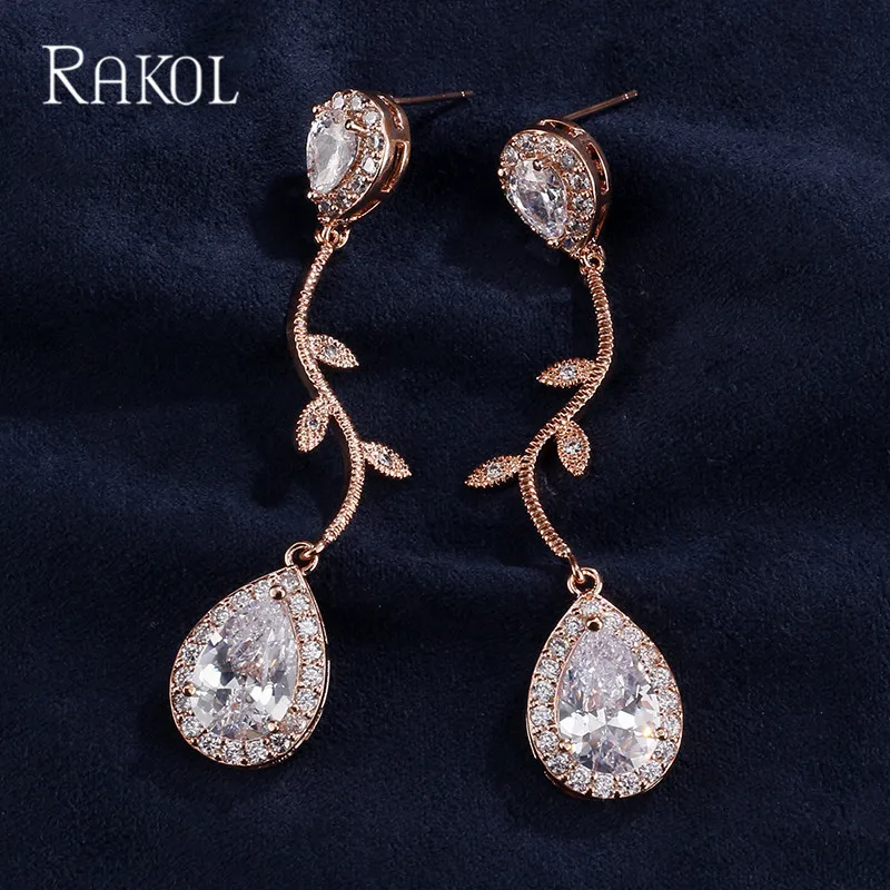 RAKOL 2018 новый дизайн капли воды форма розовое золото цвет длинный Dorp Комплект