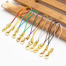 REGELIN Mobile Case Strap Lariat Lanyard Gold Lobster Clasp Cell Phone Cord Hang Rope Key Chain Charm Finding Connector Ring DIY