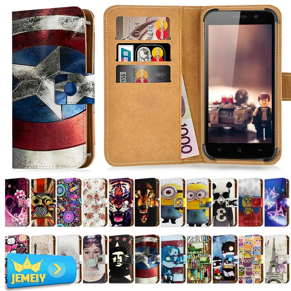 Universal Printed PU Wallet Flip Flora Leather Case For Wiko Wim Lite U Feel Go Freddy Cell Phone Cover Cases Middle Size | Мобильные