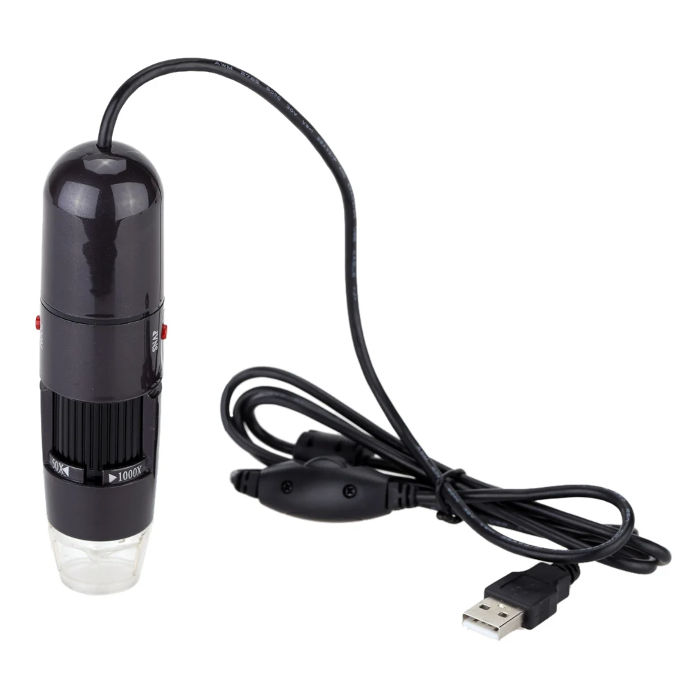 Цифровой микроскоп 50 1000X 8LED USB увеличительный эндоскоп с регулируемой подставкой