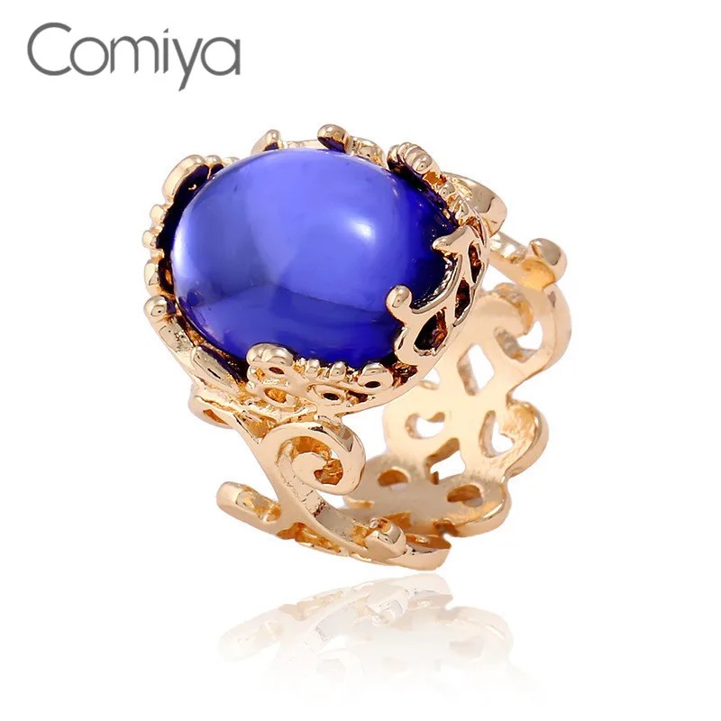 Comiya кольца из цинкового сплава массивные аксессуары Anel Feminino золотой цвет