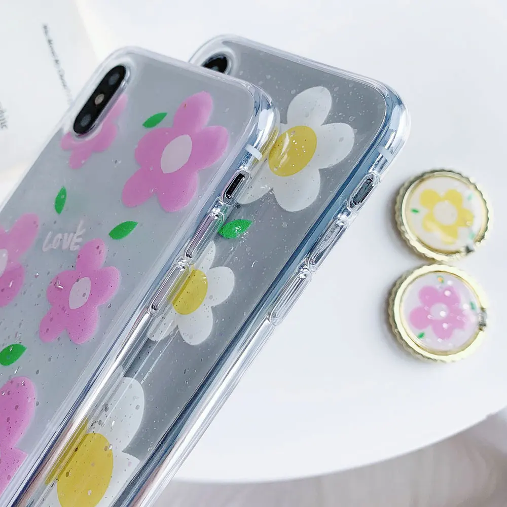 KISSCASE Роскошный чехол для телефона Giltter iPhone 7 Plus X XR XS MAX 6S чехлы-кольца iphone 8 6