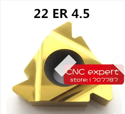 

22 ER 4.5 ISO ,threaded turning Insert,Pvd Coating General Type partial profile 60 degree vertical Cutting Steel,PITCH 4.5