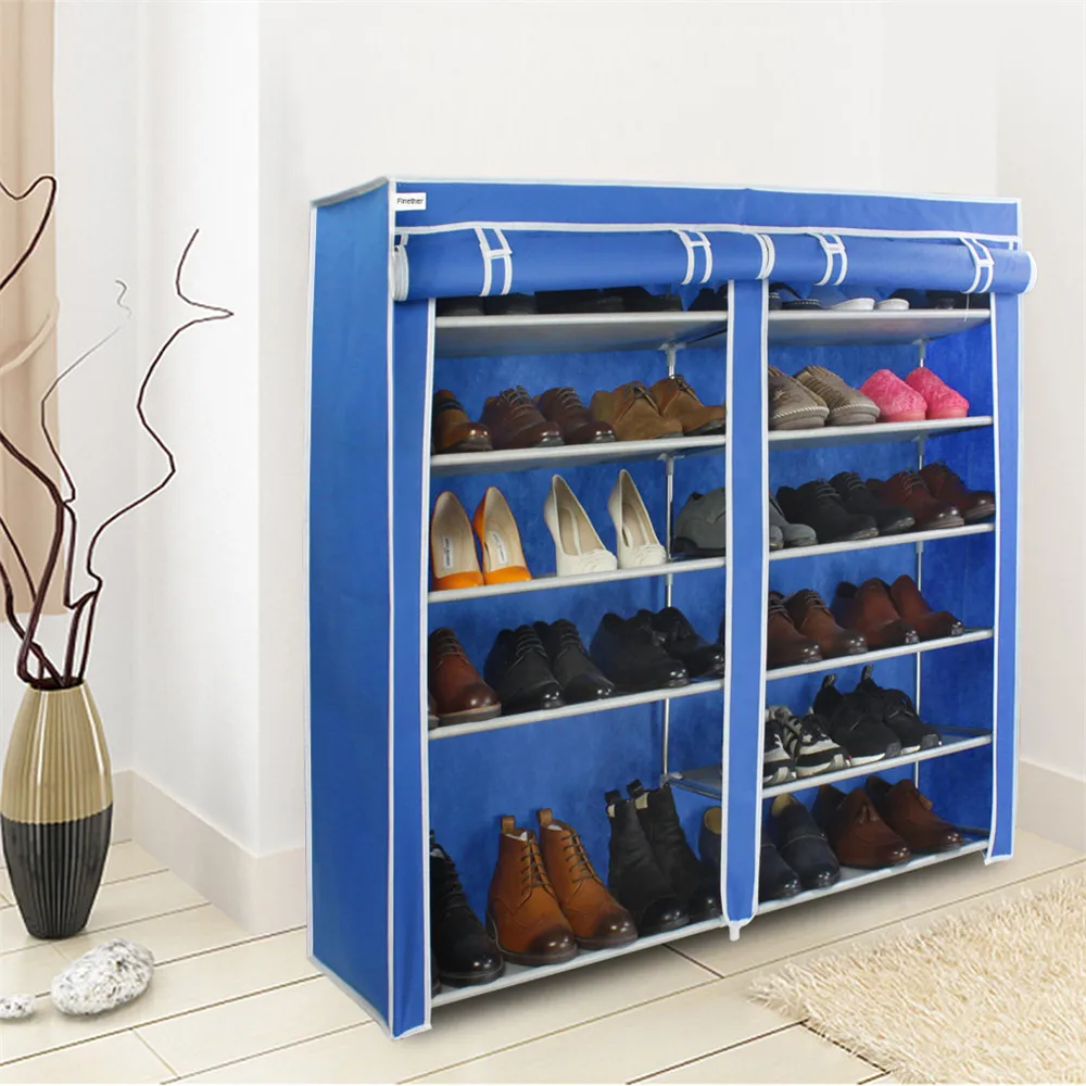 Finether двойной нетканый материал стойка для обуви Полка Для Хранения Обуви