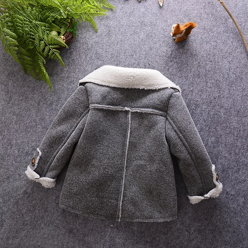 Детское пальто шерстяное для малышей детские вельветовые куртки с отложным