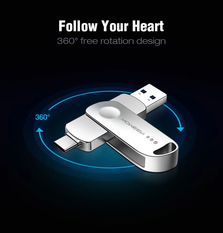 USB флеш-накопитель Moweek MF93, 128 ГБ, 64 ГБ, USB флеш-накопитель типа C, 32 ГБ, 16 ГБ, 8 ГБ, OTG, usb флешка, высокоскоростной флеш-накопитель USB 3,0