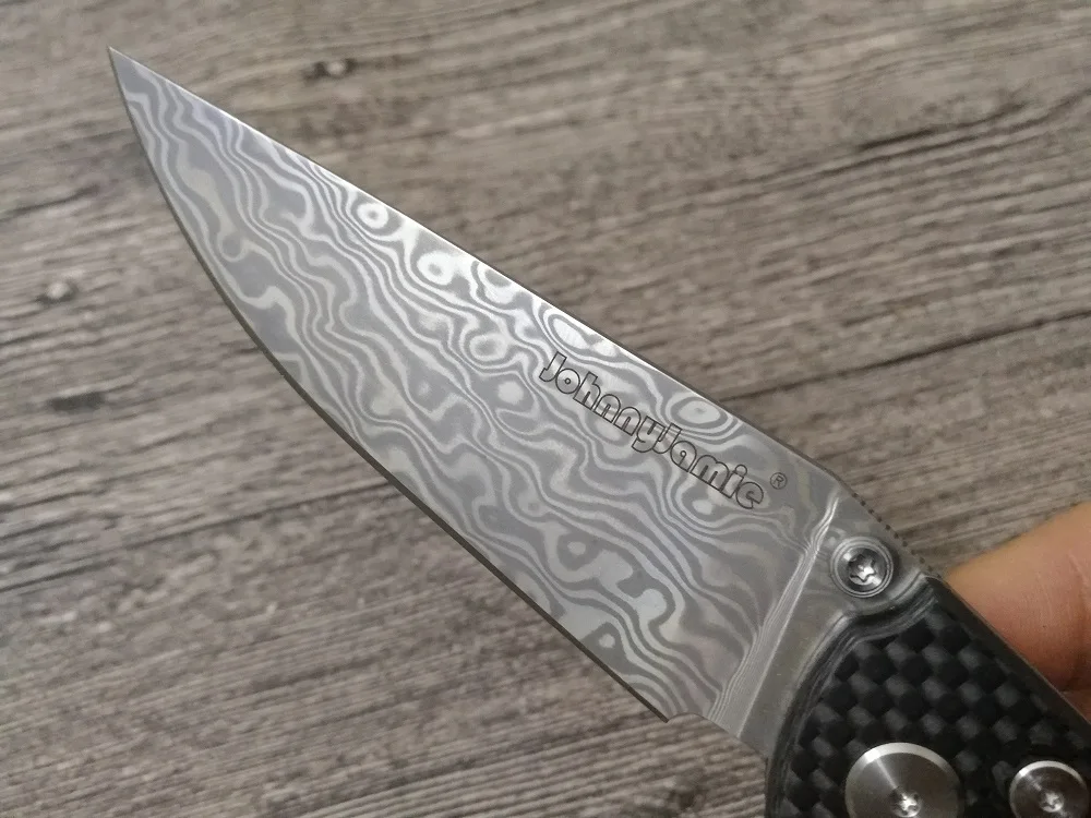 Фирма jonnyjamie Vikinger дамасский нож складное лезвие S35VN сталь углеродное волокно и TC4 титановая ручка тактический нож s выживания