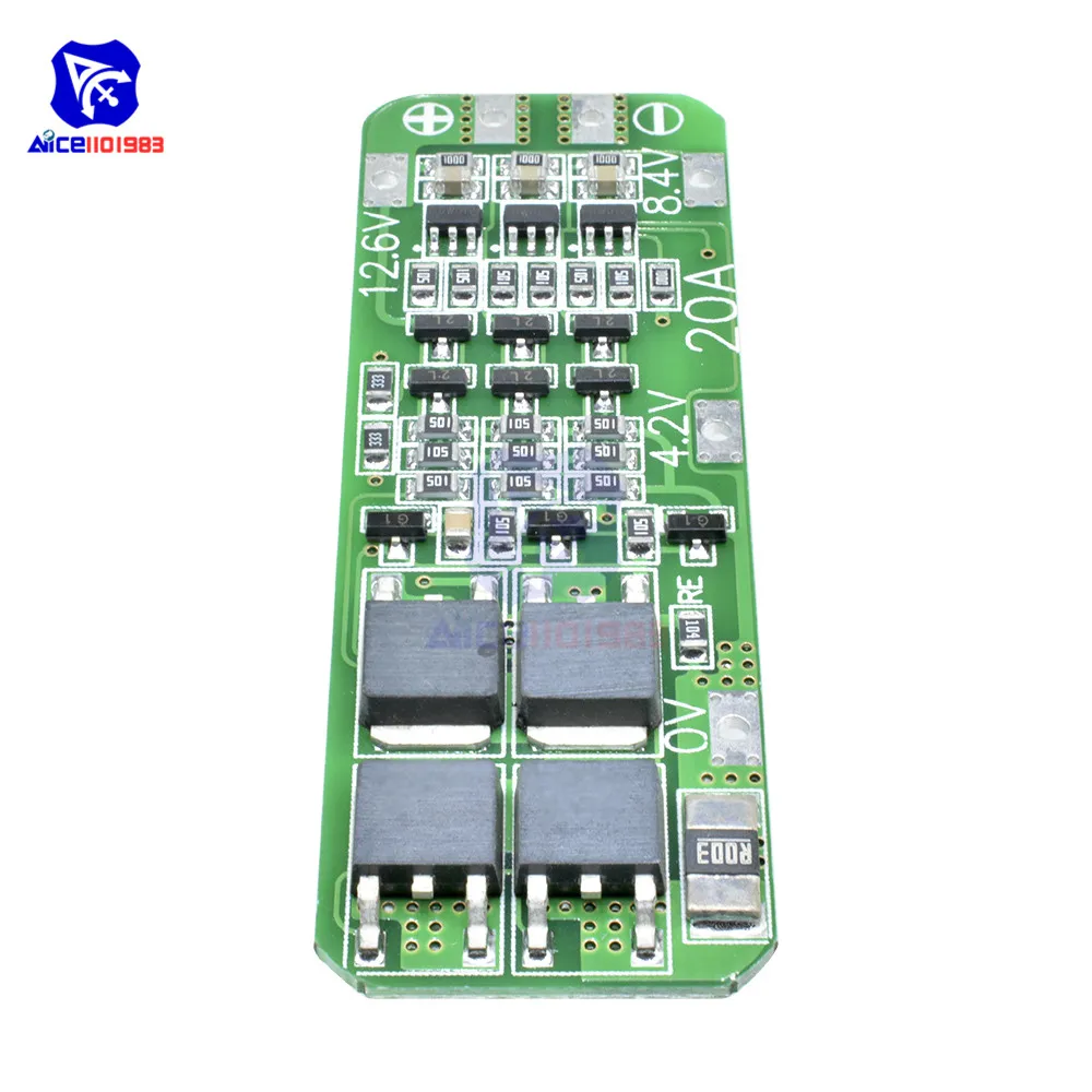 Зарядное устройство diymore 3S 12 6 в 20 А для литий-ионной литиевой батареи 18650 PCB BMS
