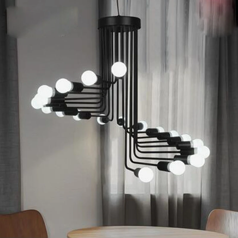 구매 로프트 복고풍 샹들리에, 개성 단순함, 크리에이티브 거실, 바, 커피숍, 긴 철, 나선형 계단 조명 기구 구매 로프트 복고풍 샹들리에, 개성 단순함, 크리에이티브 거실, 바, 커피숍, 긴 철, 나선형 계단 조명 기구
