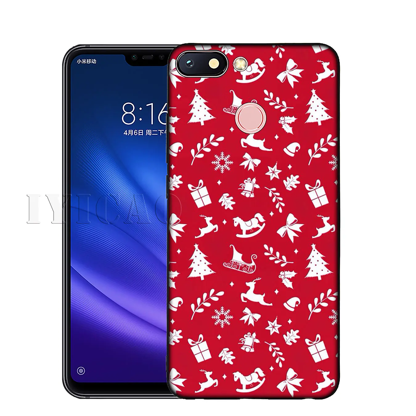 IYICAO New Year Christmas Soft Silicone Phone Case for Xiaomi Redmi K30 K20 8A 7A 6A 5A S2 GO Note 8 8T 7 5 6 Pro Cover |