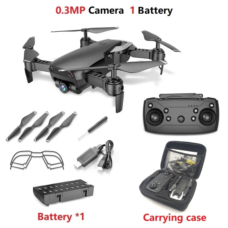 Teeggi M69 FPV RC Дрон с 4 K/1080 P широкоугольной WiFi камерой HD складной RC Квадрокоптер Вертолет VS VISUO XS809HW E58 X12 Дрон - Цвет: 0.3MP Black 1B CB