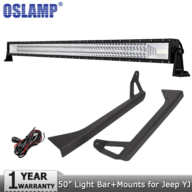 Oslamp 50 дюймов 702 Вт 3 рядный светодиодный светильник бар внедорожный