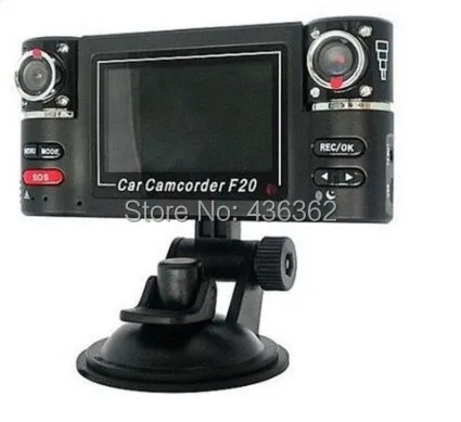 2014 New dual lens HDMI F20 Car Dvr USB Trip 2.7'' 16:9 HD Display 180 Degrees Rotation Dual Lens Tachograph Camera|camera surveillance ip