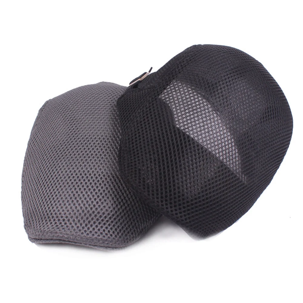 Berets Caps New Arrive Men Breathable Mesh Summer Hat Newsboy hat Ivy Cap Cabbie Beret Irish Flat Unise Sunscreen Hats | Аксессуары для