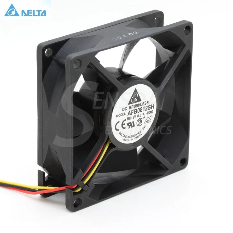 

for delta AFB0812SH -R00 8025 80mm 8cm alarm signal DC 12V 0.51A 3-pin Server Inverter Cooling fans axial cooler