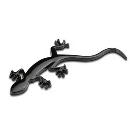 black tail left Автомобильный стиль 3D крутой металлический геккон стикер черный серебряный значок эмблема хвостовая часть наклейка авто мотоцикл забавная наклейка - Название цвета: black tail left