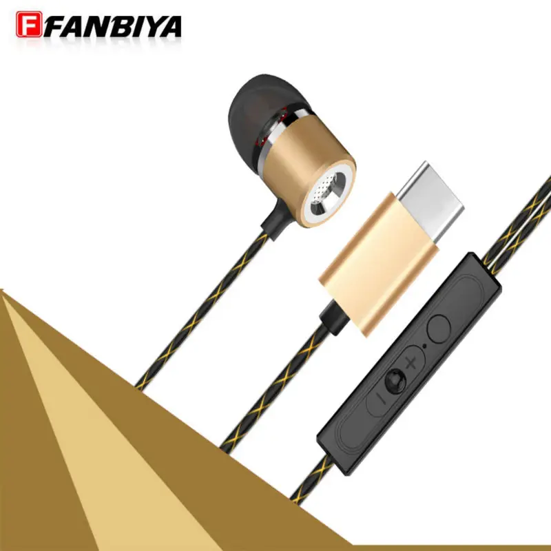 Fanbiya Hi Fi стерео Тип c наушники C Наушники Шум с шумоподавлением гарнитура