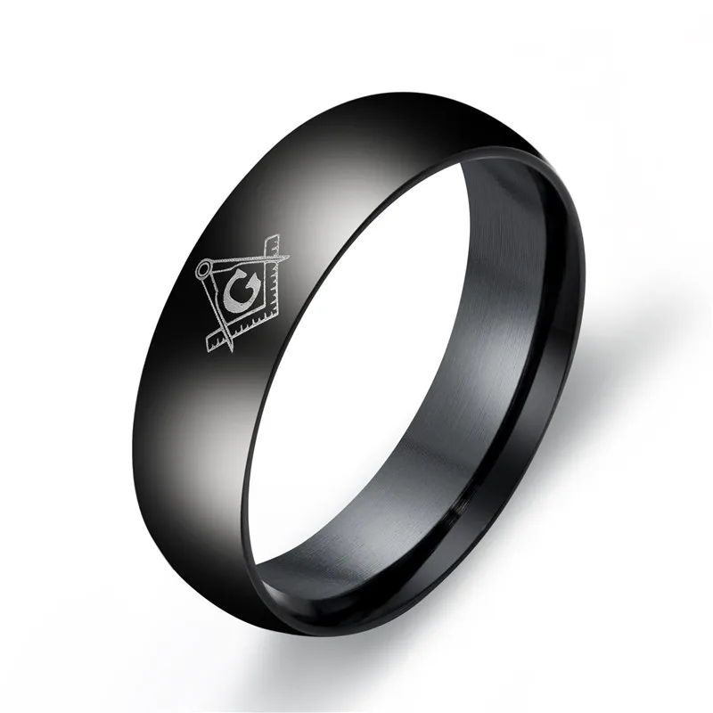 6 мм масонов кольцо кольца для женщин и мужчин ЗО с эмблемой золотого серебряного