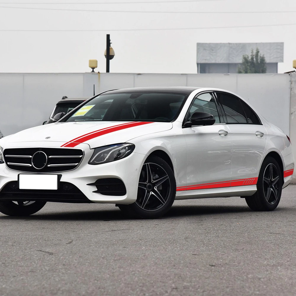 507 стильная наклейка на крышу автомобиля с боковой полосой для Mercedes Benz E Class W212 E200
