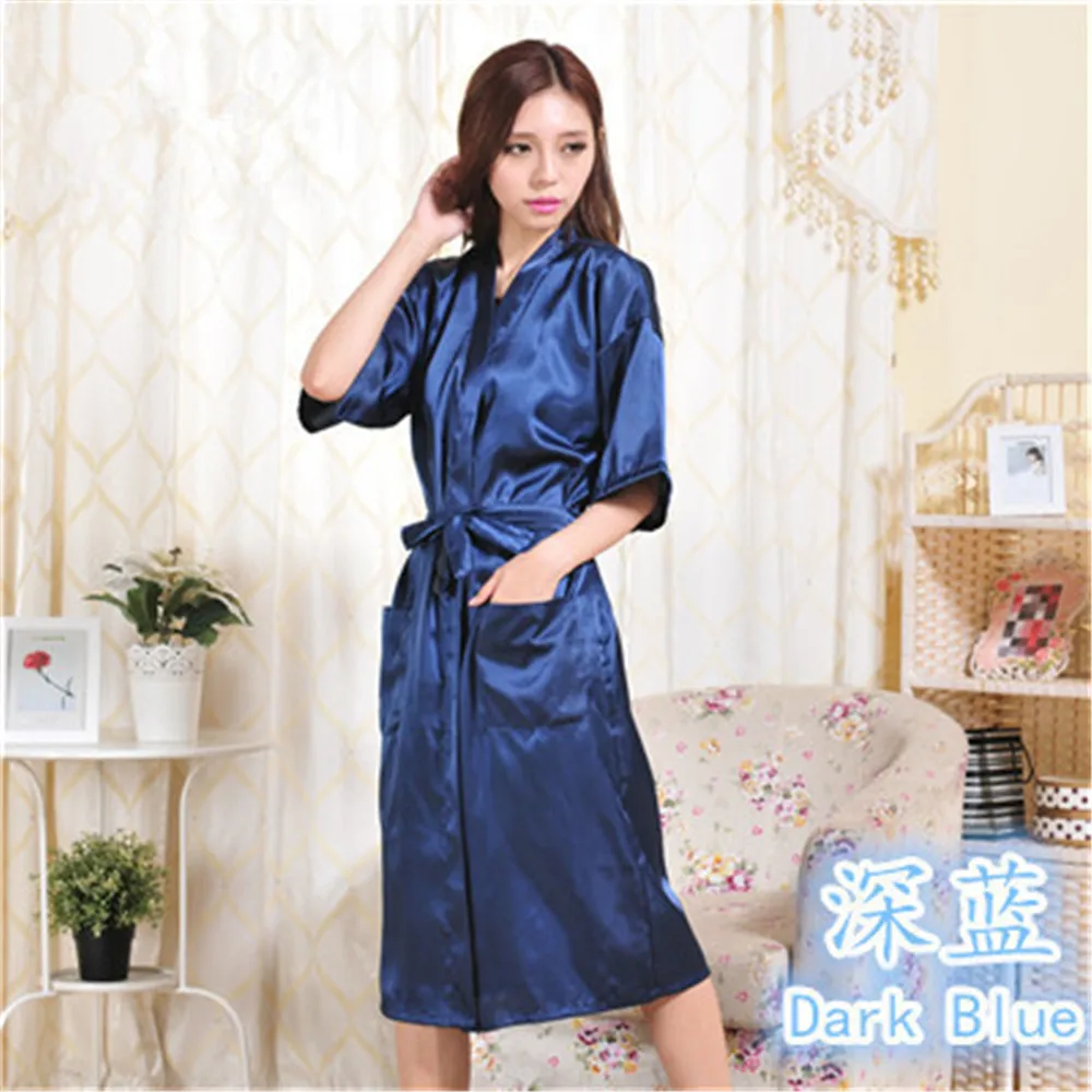 Rayon Robe Wedding Bride Bridesmaid Gown For Women Silk Sleepwear Japanese Kimono Large Size Women's Sexy Bathrobe | Женская одежда