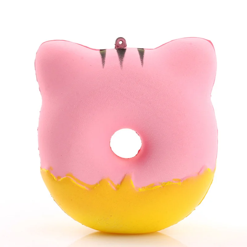 10 см большой розовый Кот Китти пончик браслет для телефона Очаровательная мягкая