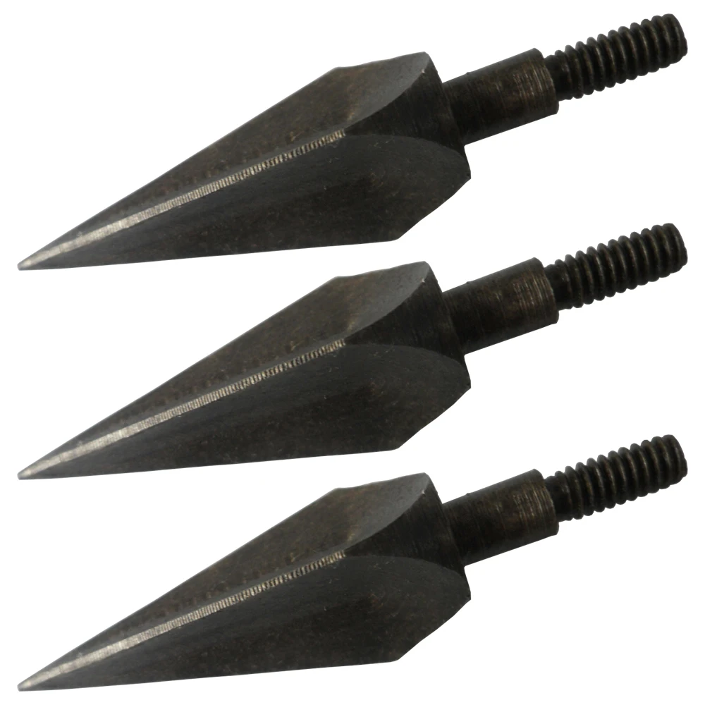 

3PCS Black Iron Broadheads 125 Grain for Arrow Hunting With Razor Blade