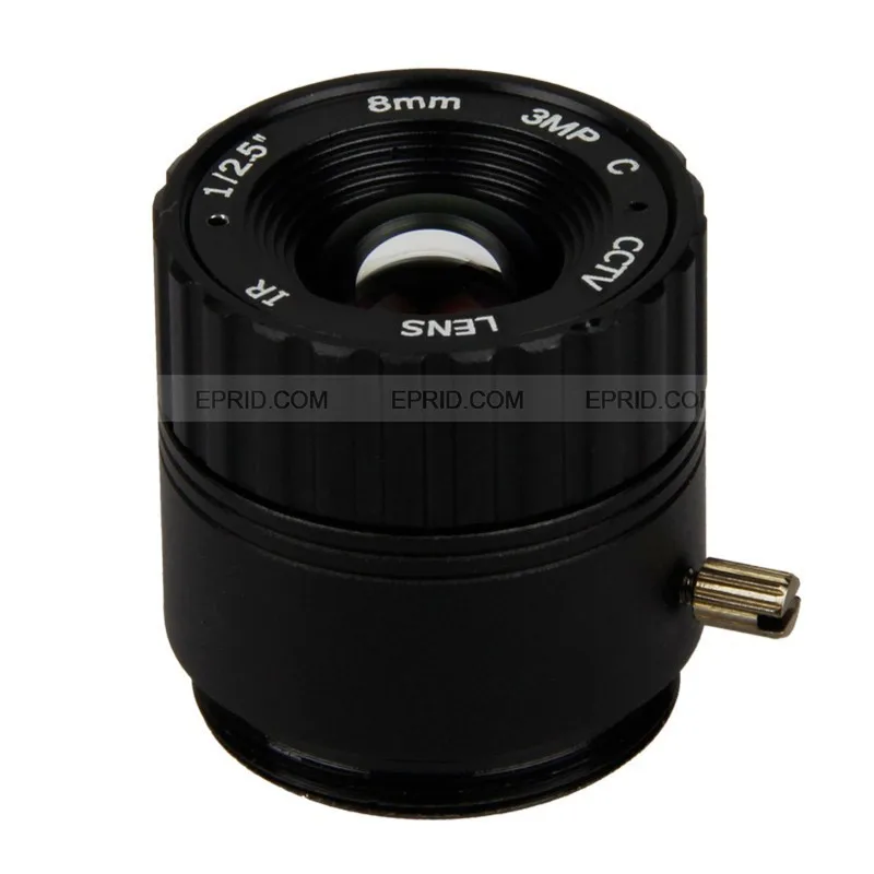 

1/2.5" 8mm 3MP F2.4 CS Mount Fixed Focus Lens for CCTV HD Camera