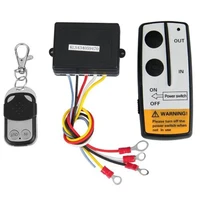 marsnaska universal wireless winch remote control kit 12v 50ft 2 remotes with indicator light car detector for truck jeep atv su