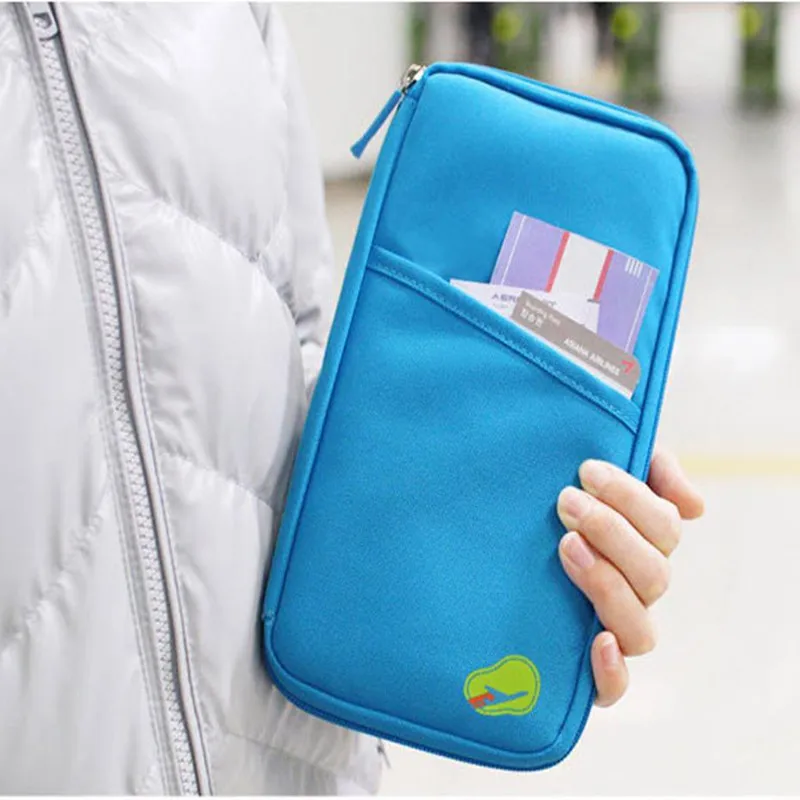 

Multifunctional Full Closure Zipper Travel Organiser Passport Holder Wallet Mobile phone Money Document Bag Travel Storage