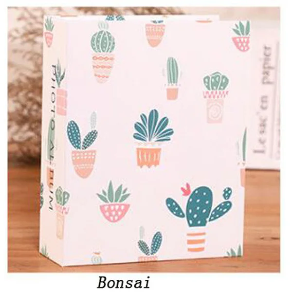 Bonsai 6 дюймов фотоальбом с милыми изображениями героев мультфильмов хранения вставка страницы альбома для влюбленных, задний фон для детской и свадебной книга воспоминаний альбом нетканого полотна - Цвет: Bonsai