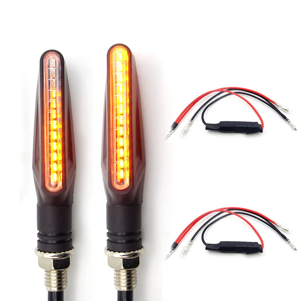 2pcs with decoders Поворотники moto rcycles clignotant moto светодиодный стоп стрелки для honda hornet suzuki gsxr ktm duke 125 suzuki SV 650 kawasaki er5 - Цвет: 2pcs with decoders