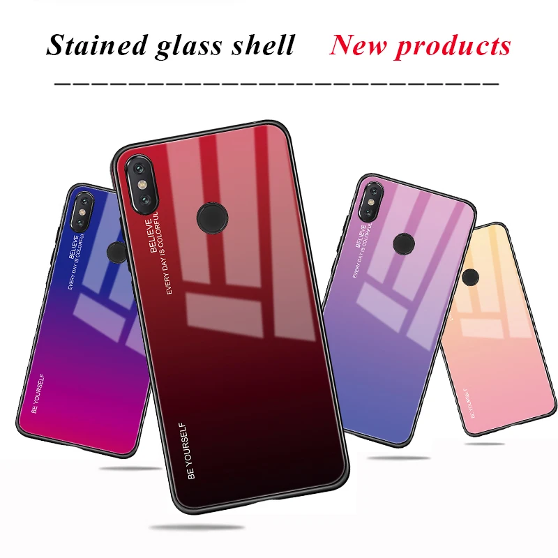 Роскошный чехол из закаленного стекла для Xiaomi Redmi Note 5 6 Pro Pocophone F1 Mi8 Mi A2 Lite 6X 5X A1 7 Mi9