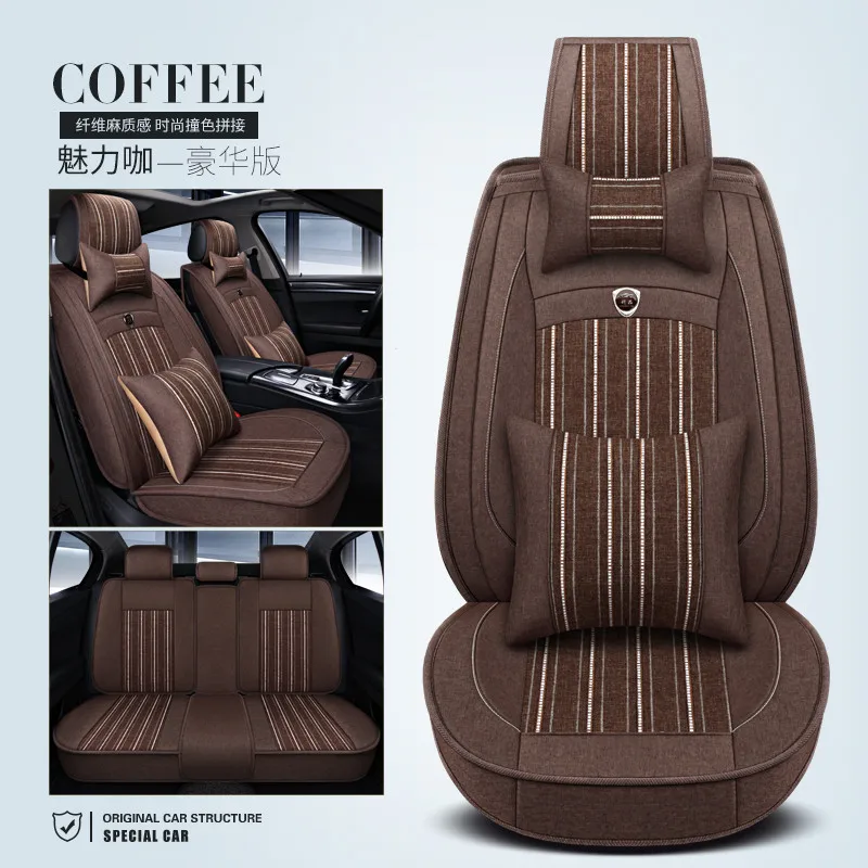 brown Автомобильные чехлы на сиденья для hyundai creta ix25 elantra i30 i40 ix35 kona santa fe solaris sonata sorento terracan tucso - Название цвета: brown