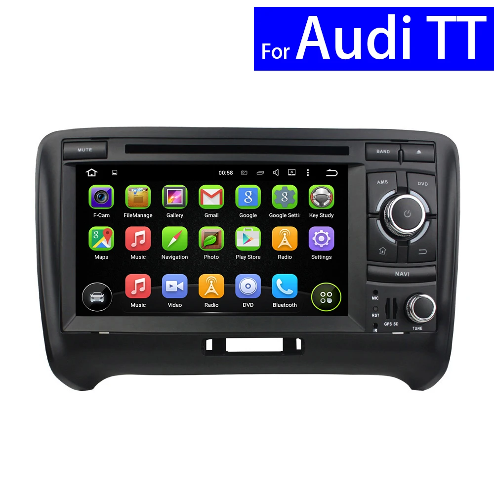 2 Din Android автомобильное радио для Audi TT dvd плеер с gps навигацией Bluetooth ТВ CD 3G WIFI USB