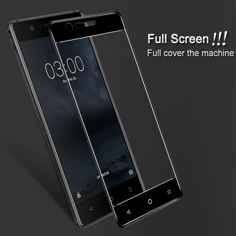Закаленное стекло 9H для Nokia x6 2 3 5 6 2018 полноэкранное Защитное 7 1 plus 8 защитный чехол