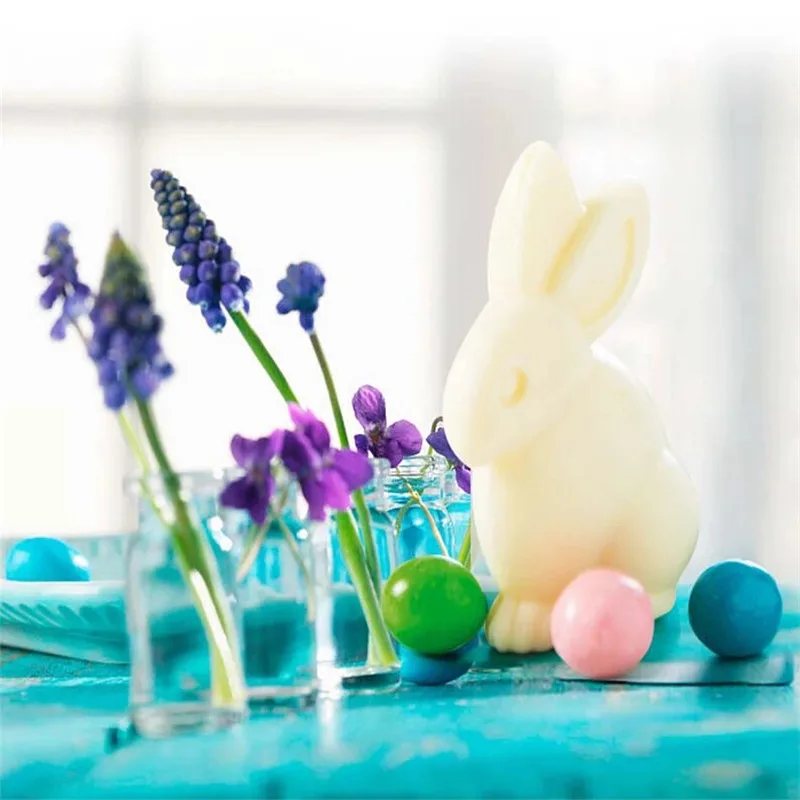 3D Пасхальный кролик пластиковая шоколадная форма милая обувь конфетная Сахарная