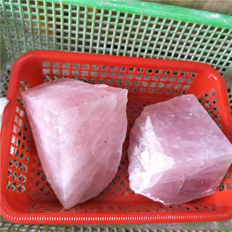 Одна пара стразы из розового кварца pedras naturais e minerais книжные концы