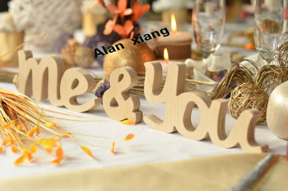 

You & Me, me and you, wedding table decor, wedding sign GIFT for wedding wood letters white or any color GIFT Wood Signs Vintage