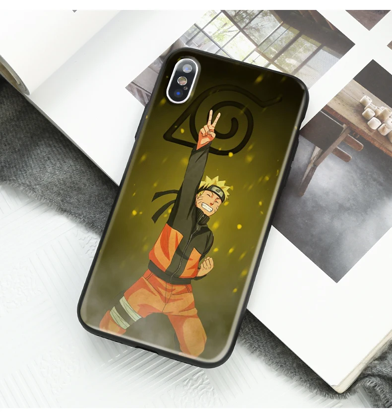 Модный объемный Аниме Наруто Чехол для iPhone 6 6s Plus Чехол Мягкий ТПУ силиконовый мультфильм телефон чехол для iPhone 7 8 Plus XS XR Coque - Цвет: 557