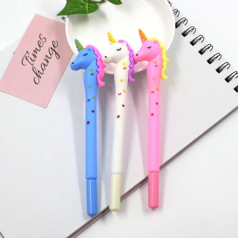0 38 мм девушка Сердце Звезда пятнистый Единорог студенческие гелевые ручки