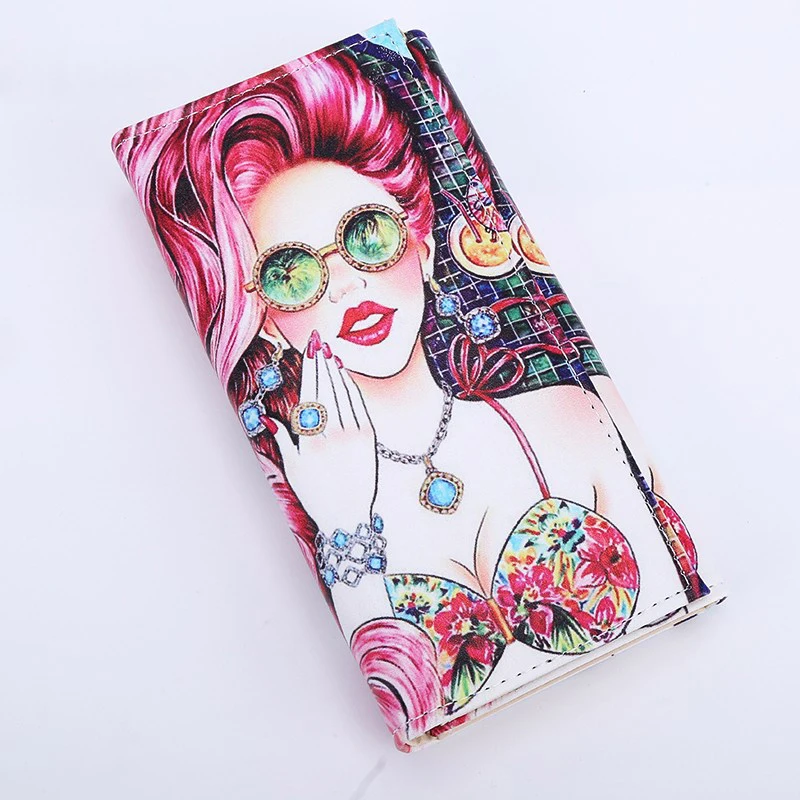 Женские бумажники из искусственной кожи длинные сумочки фирменного дизайна