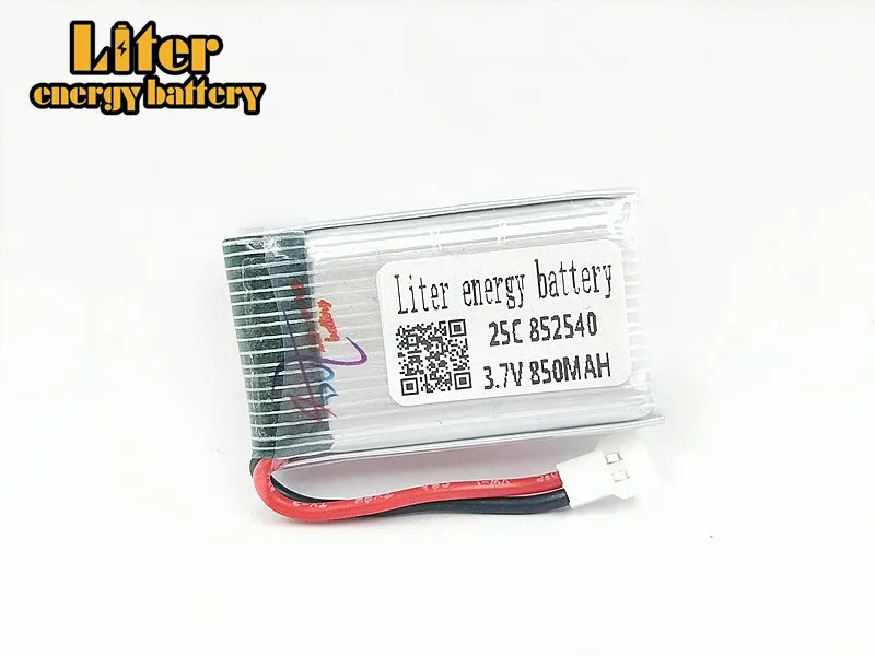3 7 V 850mAh 852540 25C lipo батарея для X5C 1 X5 X5SC X5SW X6SW H9D H5C LiDiRC L15FW RC части дрона|Перезаряжаемые